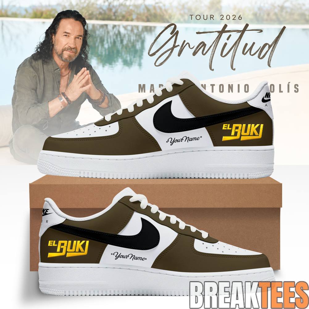 Marco Antonio Sols Gratitud Tour 2026 El Buki Custom AF1 Shoes Unisex T-shirt, Sweatshirt, Hoodie, Long Sleeve Tee - T-Shirt, Sweatshirt, Hoodie
