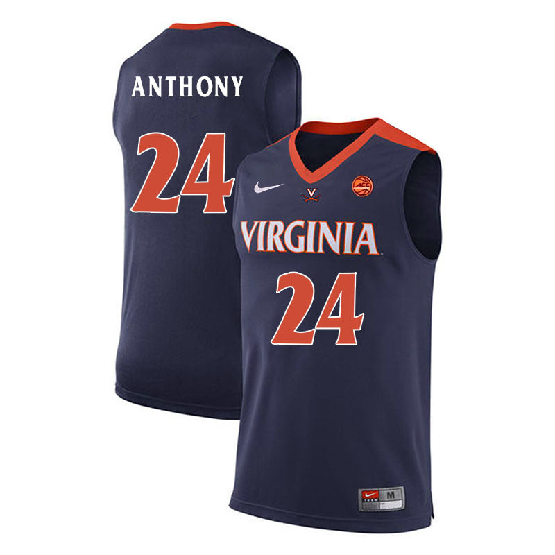 Marco Anthony 24 Navy College Football Jersey football jersey product view 1