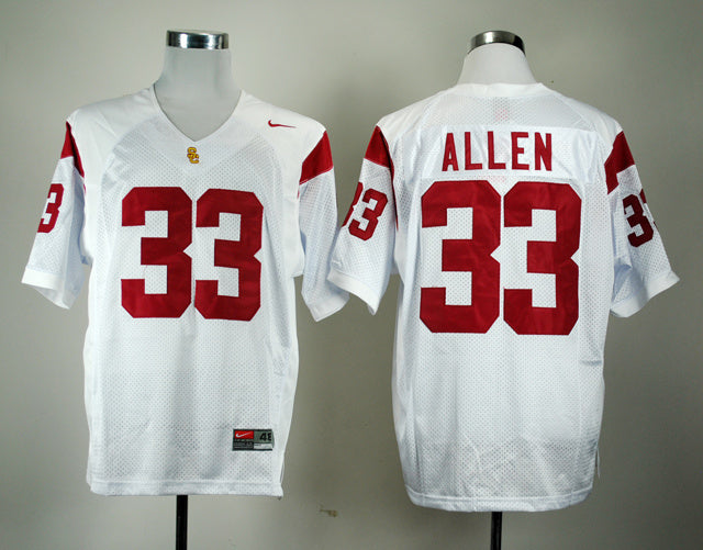 Marcus Allen 33 White College Football Jersey football jersey product view 1