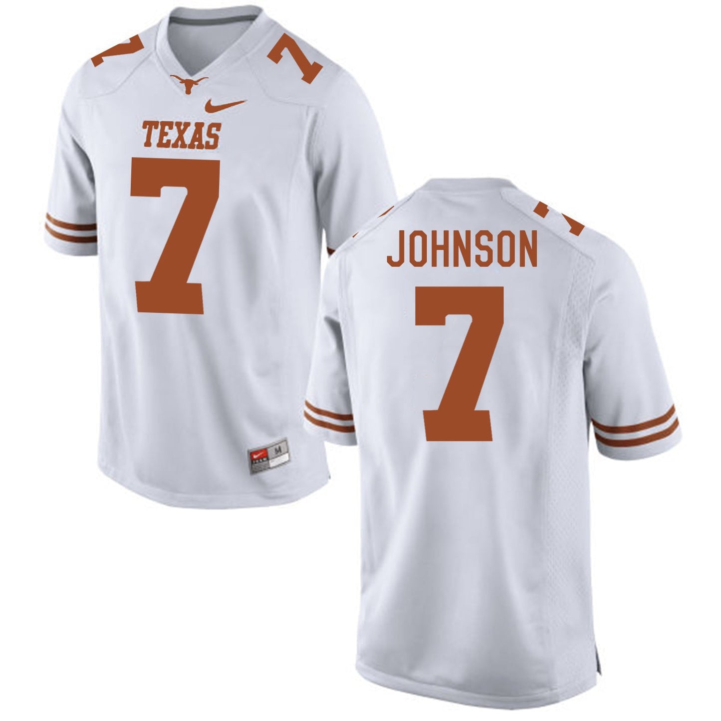 Marcus Johnson 7 White College Football Jersey football jersey product view 1