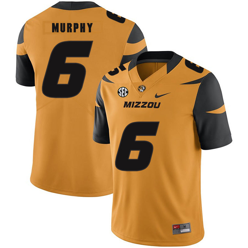 Marcus Murphy 6 Gold College Football Jersey football jersey product view 1