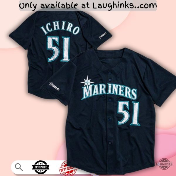 Mariners Ichiro Baseball Jersey Shirt Night 2025 Giveaway baseball jersey product view 1