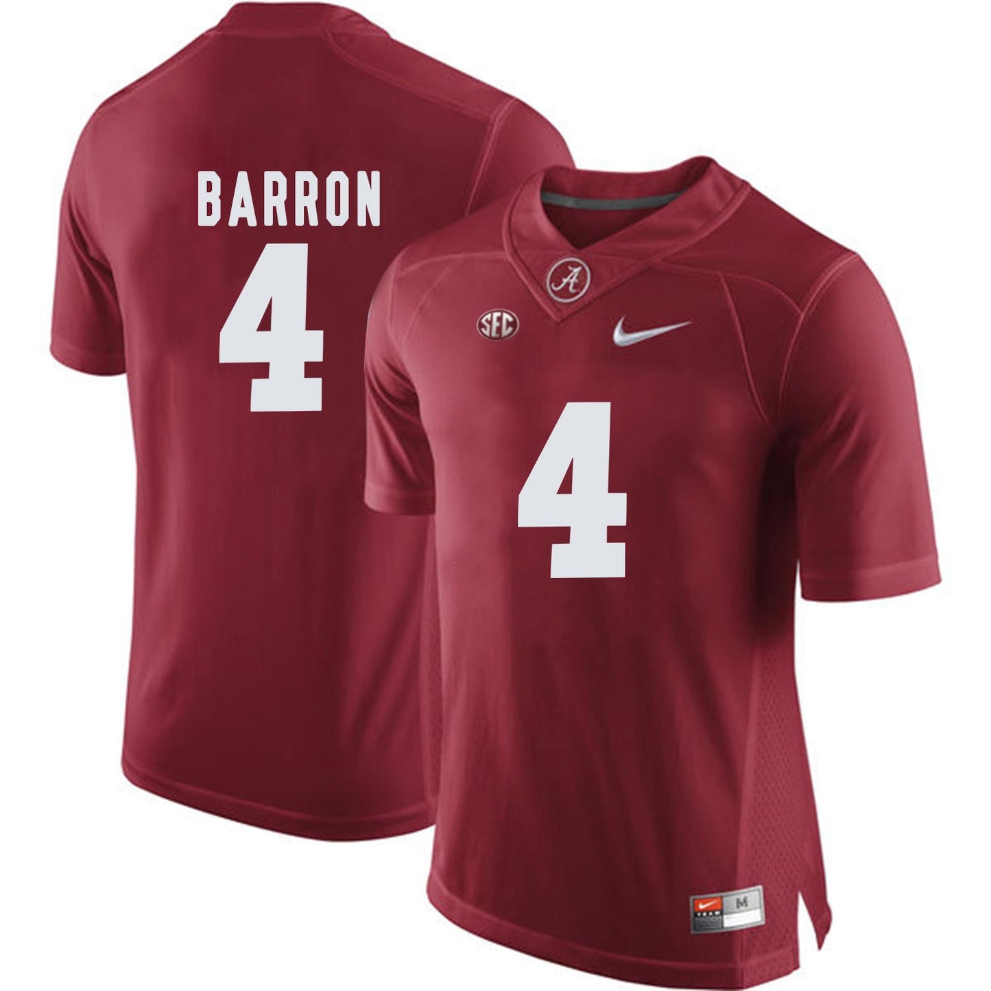 Mark Barron 4 Crimson College Football Jersey football jersey product view 1