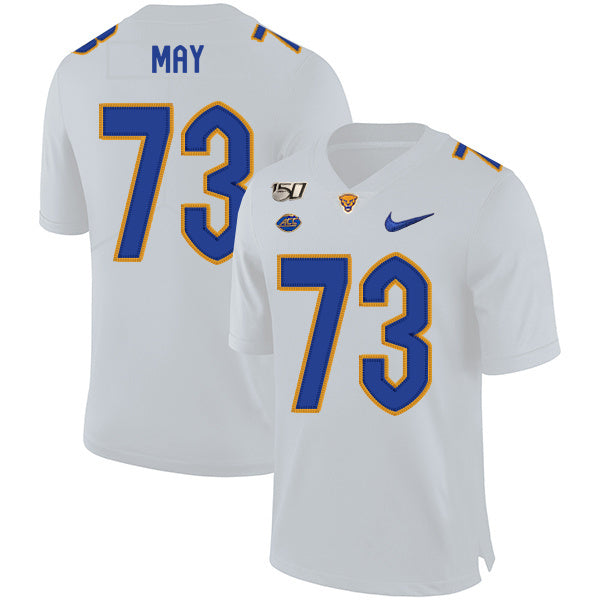 Mark May 73 White College Football Jersey football jersey product view 1