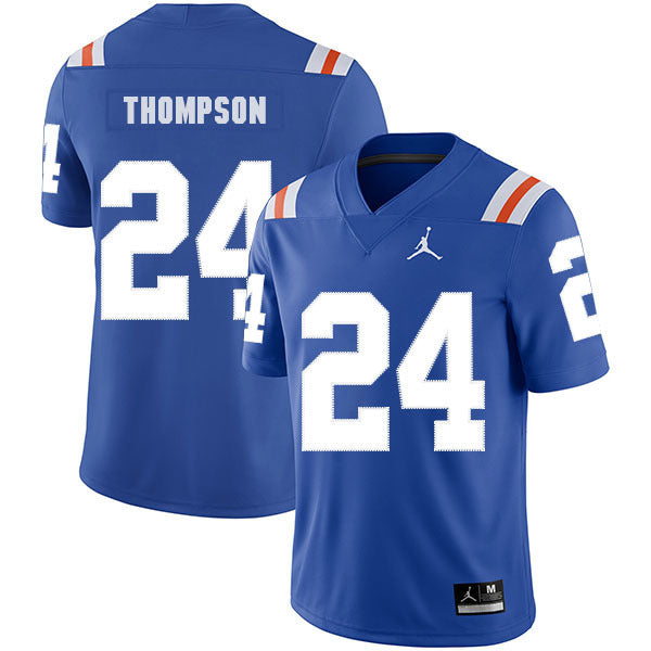 Mark Thompson 24 Blue College Football Jersey football jersey product view 1