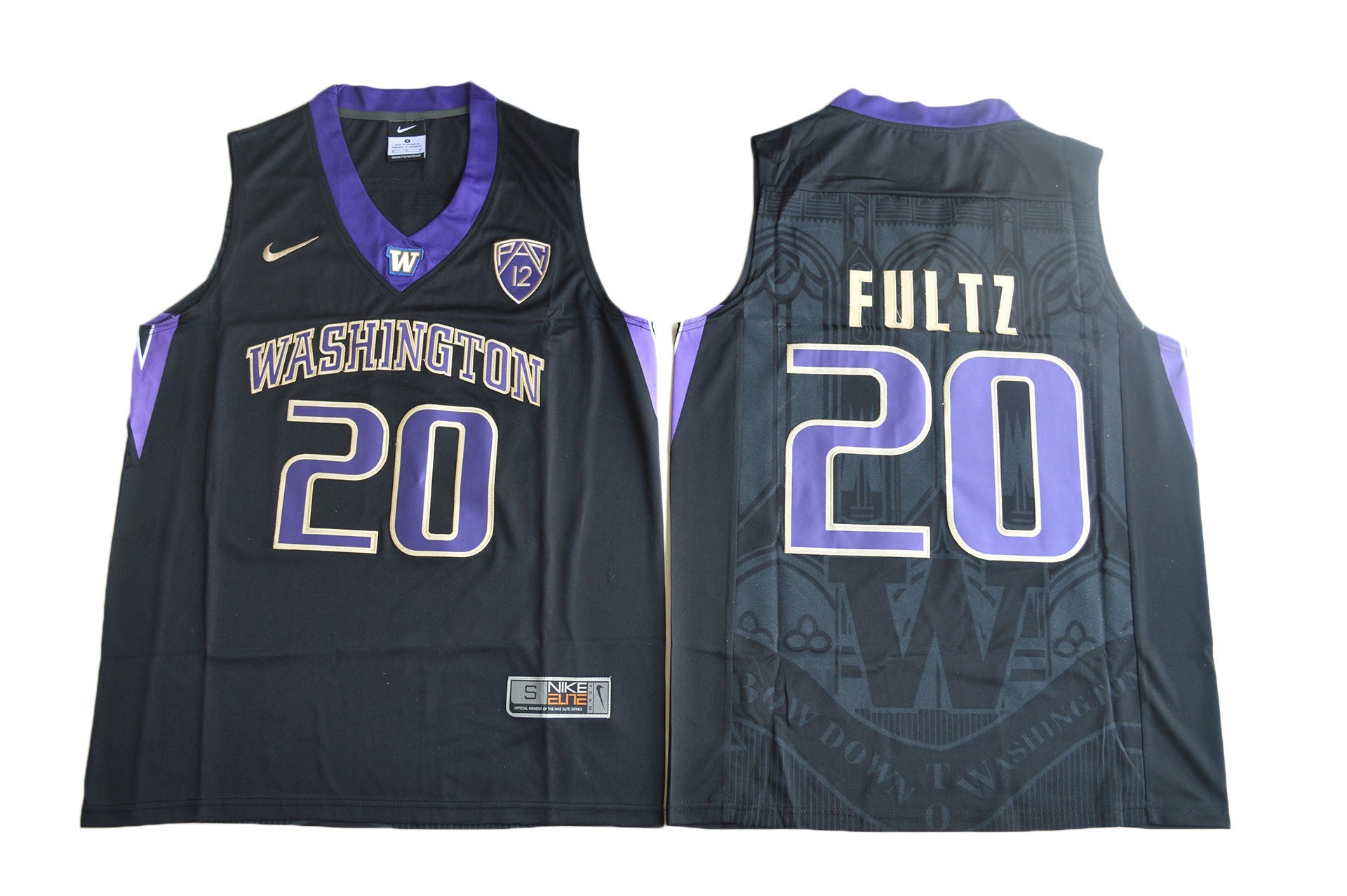 Markelle Fultz 20 Black 2 College Football Jersey football jersey product view 1