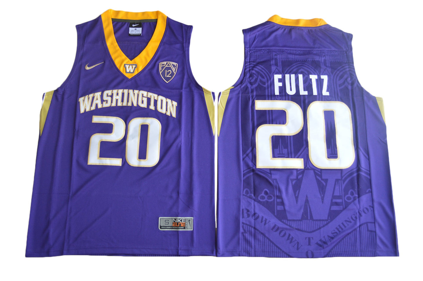 Markelle Fultz 20 Purple College Football Jersey football jersey product view 1