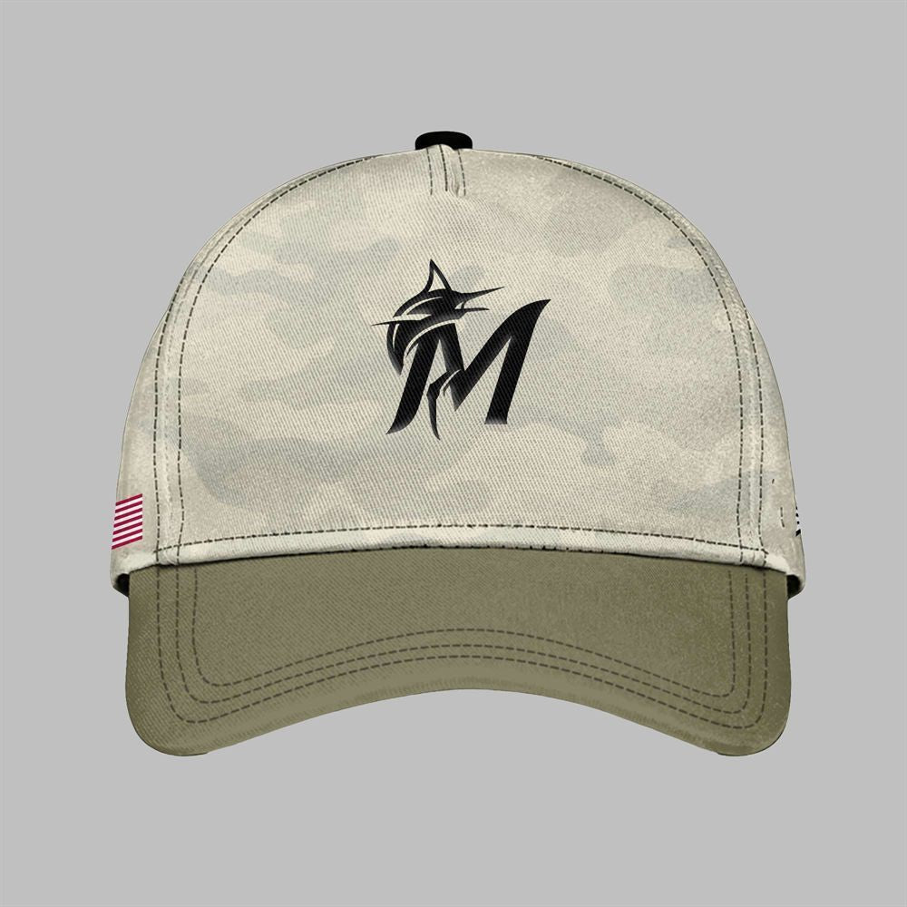 2025 Marlins Armed Forces Day Night Jersey baseball jersey product view 2