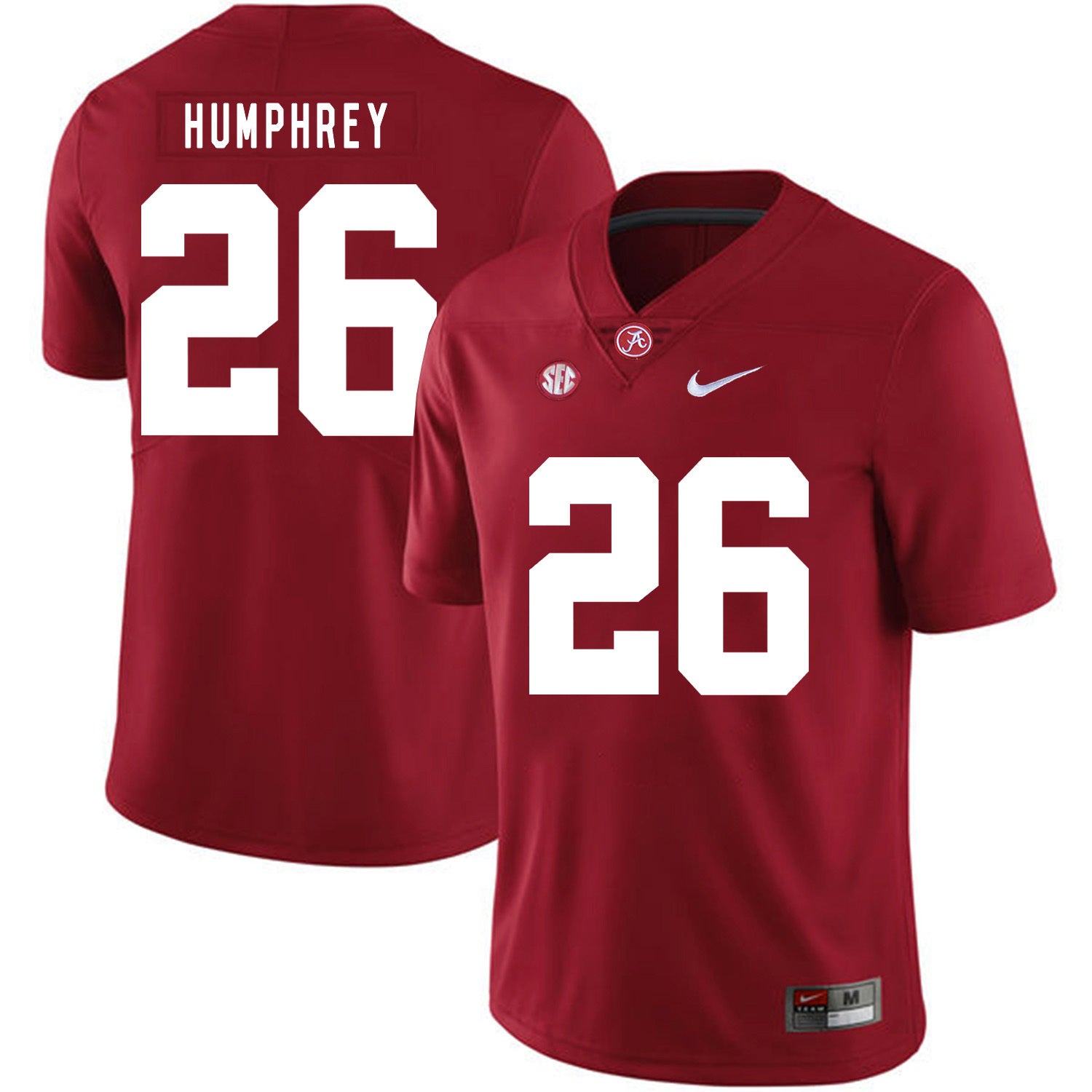 Marlon Humphrey 26 Red .2jpg College Football Jersey football jersey product view 1