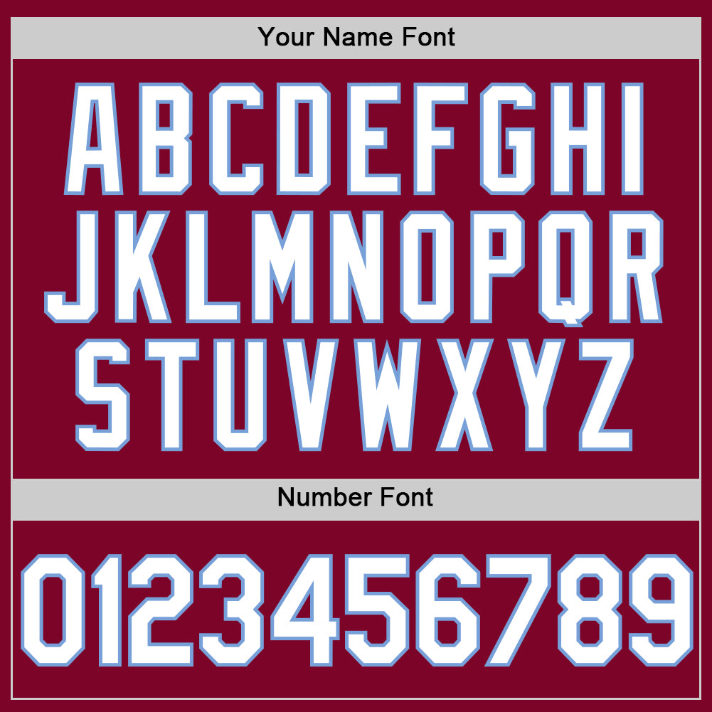 Custom Maroon White-Light Blue Authentic Throwback Baseball Jersey baseball jersey product view 5