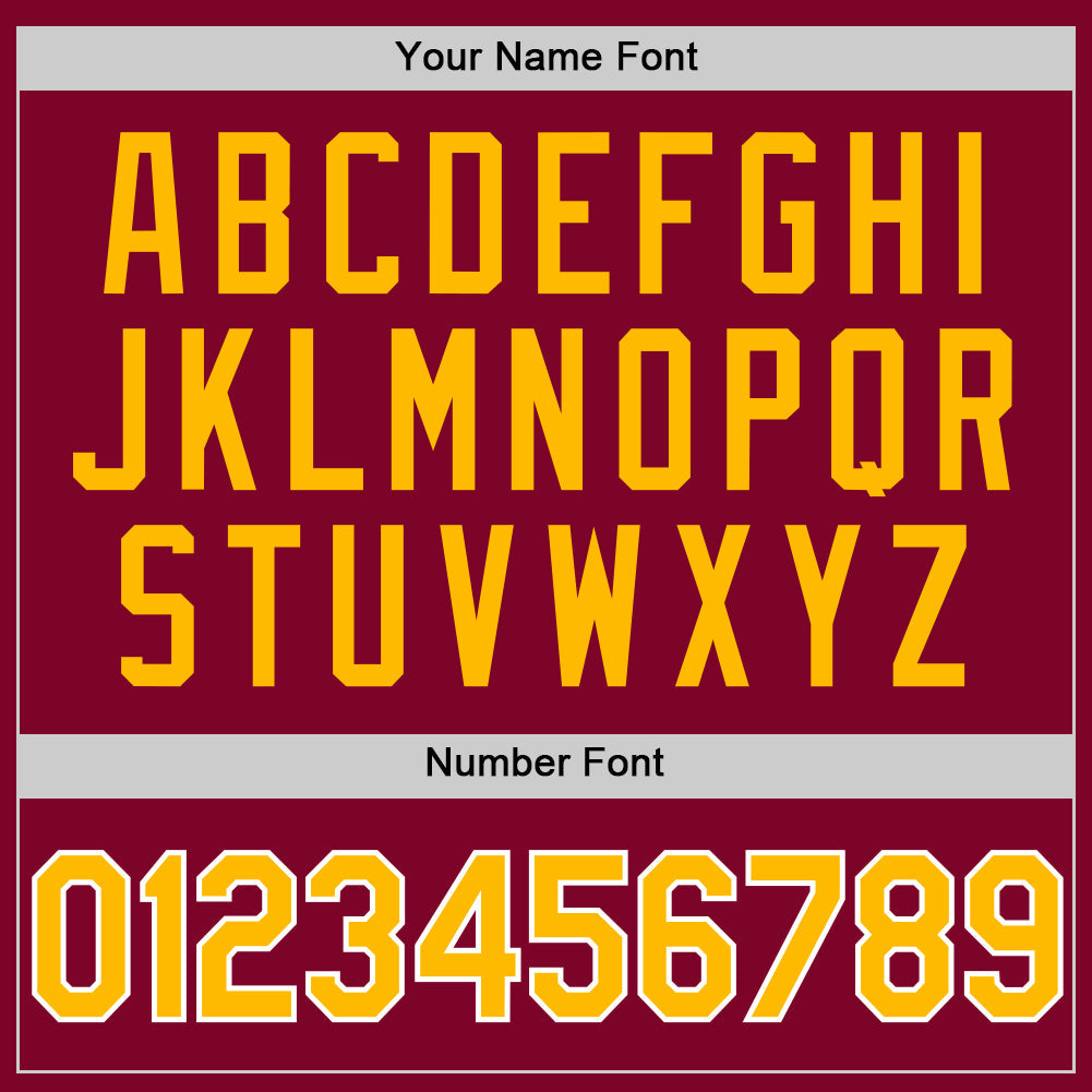 Custom Maroon Gold-White Authentic Throwback Baseball Jersey baseball jersey product view 5