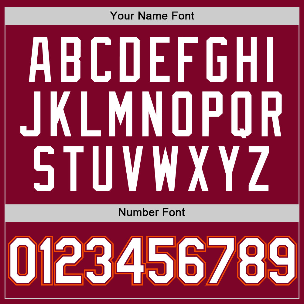Custom Maroon White-Orange Authentic Throwback Baseball Jersey baseball jersey product view 5