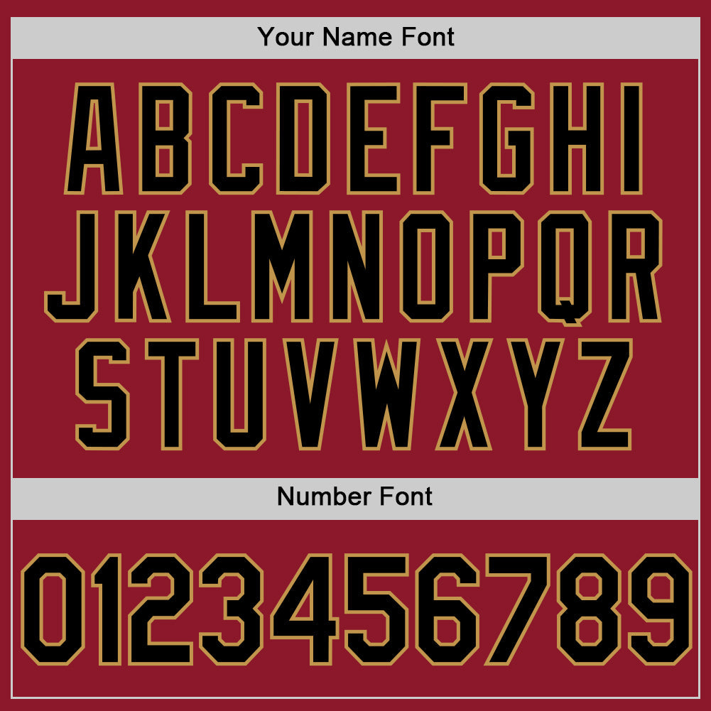 Custom Maroon Black-Old Gold Authentic Throwback Baseball Jersey baseball jersey product view 5