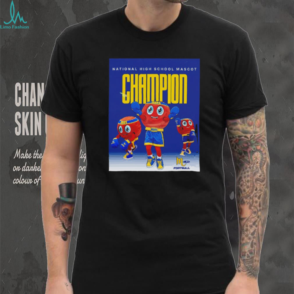 Mars High School Mascot National Champion Football - Adult & Kids T-Shirts, Sweatshirts & Hoodies apparel design preview 1