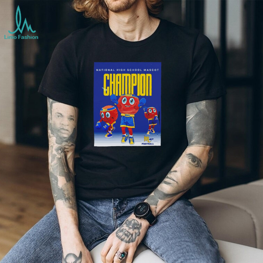 Mars High School Mascot National Champion Football - Adult & Kids T-Shirts, Sweatshirts & Hoodies apparel design preview 2