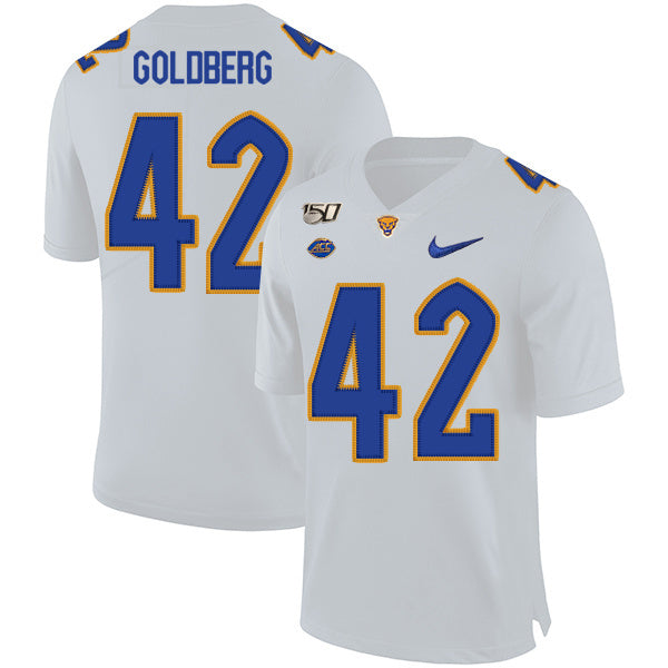 Marshall Goldberg 42 White College Football Jersey football jersey product view 1