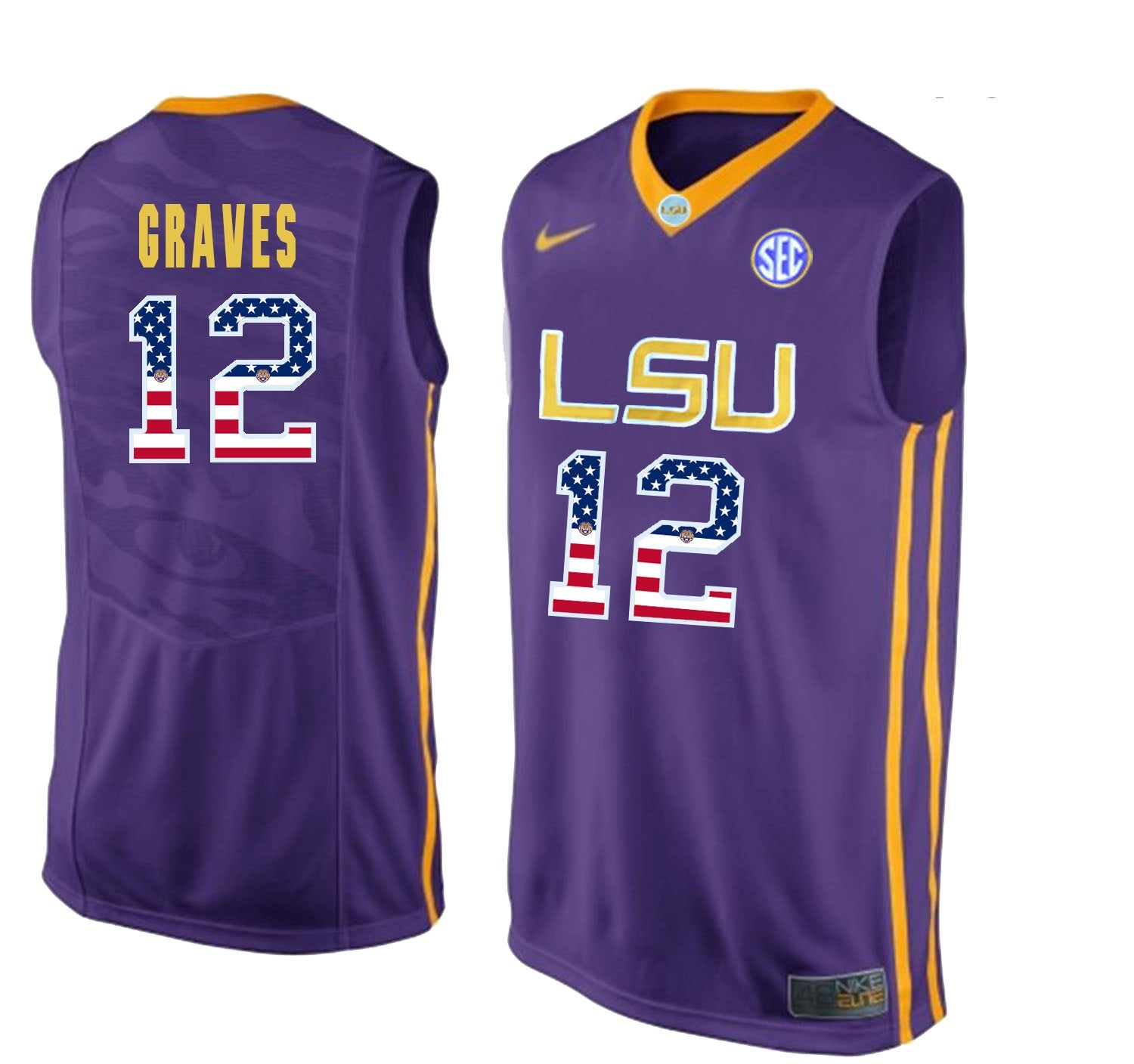 Marshall Graves 12 Purple College Football Jersey football jersey product view 1