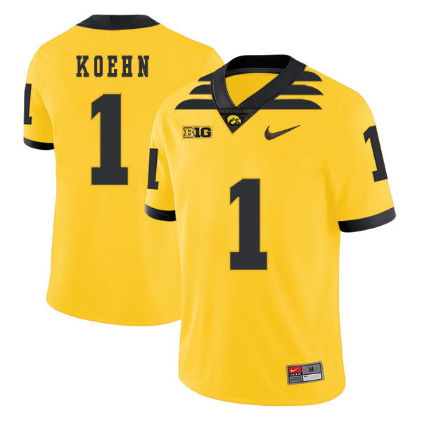 Marshall Koehn 1 Yellow College Football Jersey football jersey product view 1