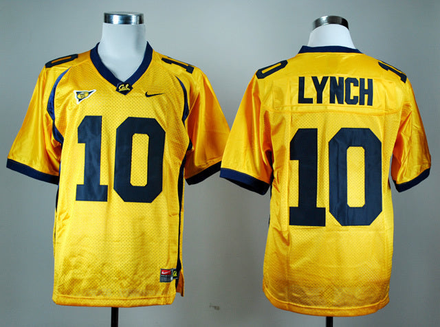 Marshawn Lynch 10 Gold College Football Jersey football jersey product view 1