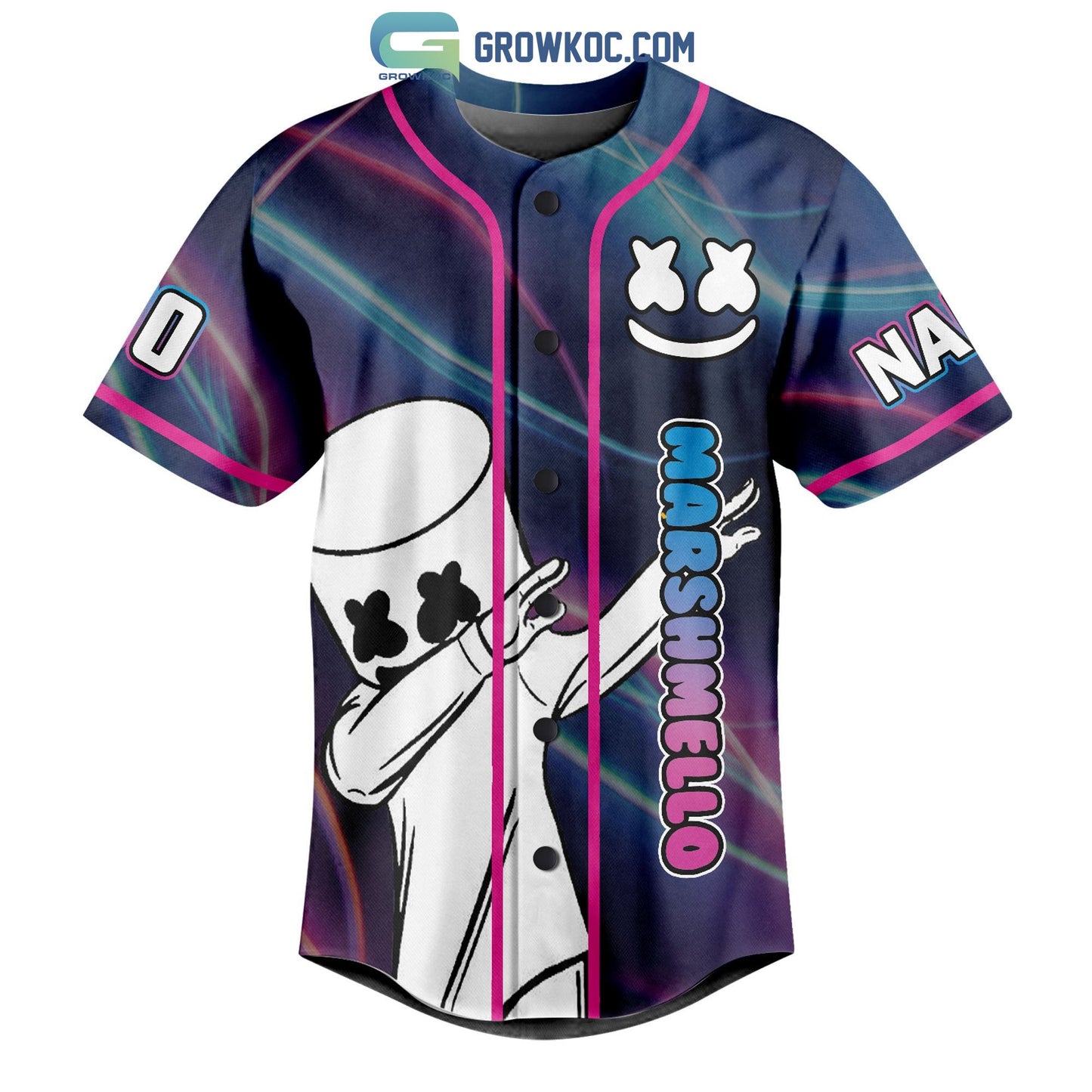 Marshmello Joytime Into The Melloverse Tour 2023 Personalized Baseball Jersey baseball jersey product view 2