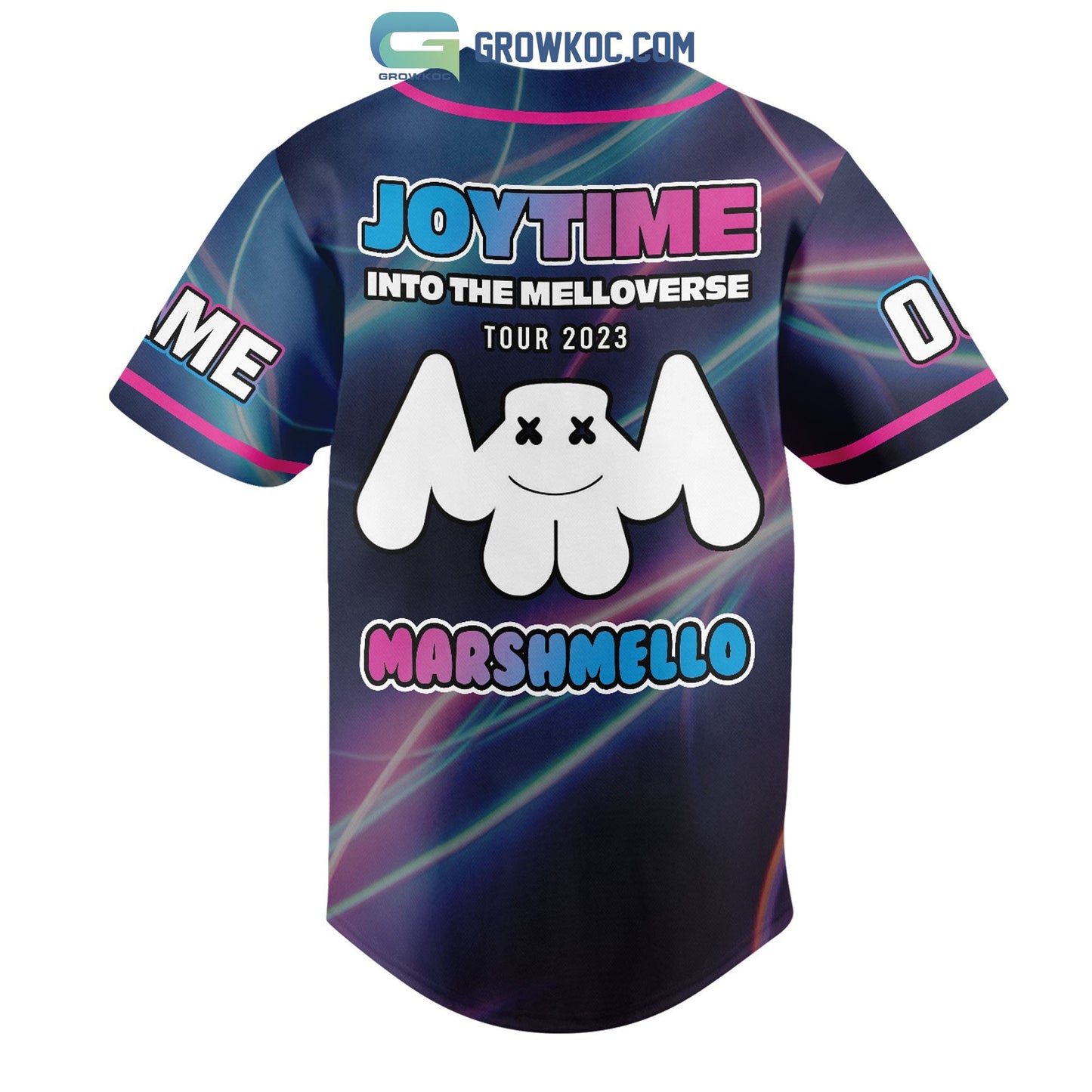 Marshmello Joytime Into The Melloverse Tour 2023 Personalized Baseball Jersey baseball jersey product view 3