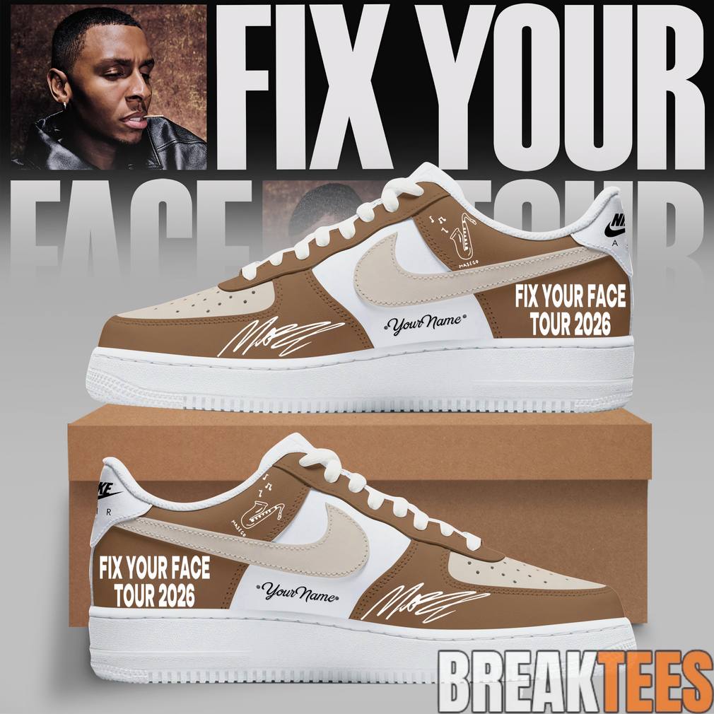 Masego Fix Your Face Tour 2026 Custom AF1 Shoes Unisex T-shirt, Sweatshirt, Hoodie, Long Sleeve Tee - T-Shirt, Sweatshirt, Hoodie
