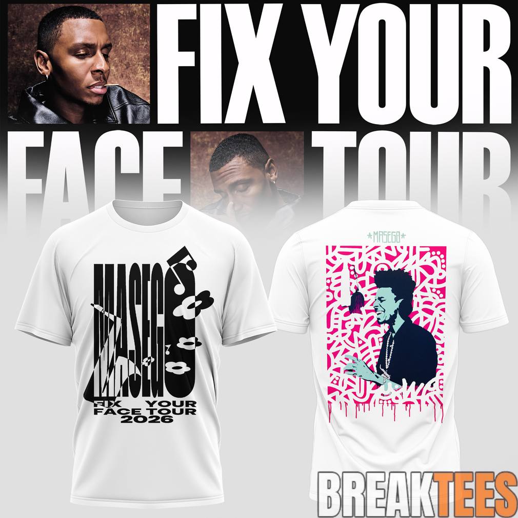 Masego Fix Your Face Tour 2026 Shirt Unisex T-shirt, Sweatshirt, Hoodie, Long Sleeve Tee - T-Shirt, Sweatshirt, Hoodie