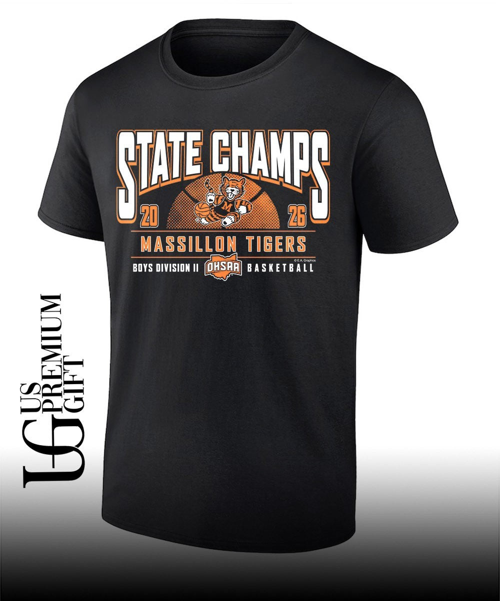 Massillon Tigers 2026 OHSAA Boys Basketball D2 State Champions shirt Unisex T-shirt, Sweatshirt, Hoodie, Long Sleeve Tee - T-Shirt, Sweatshirt, Hoodie