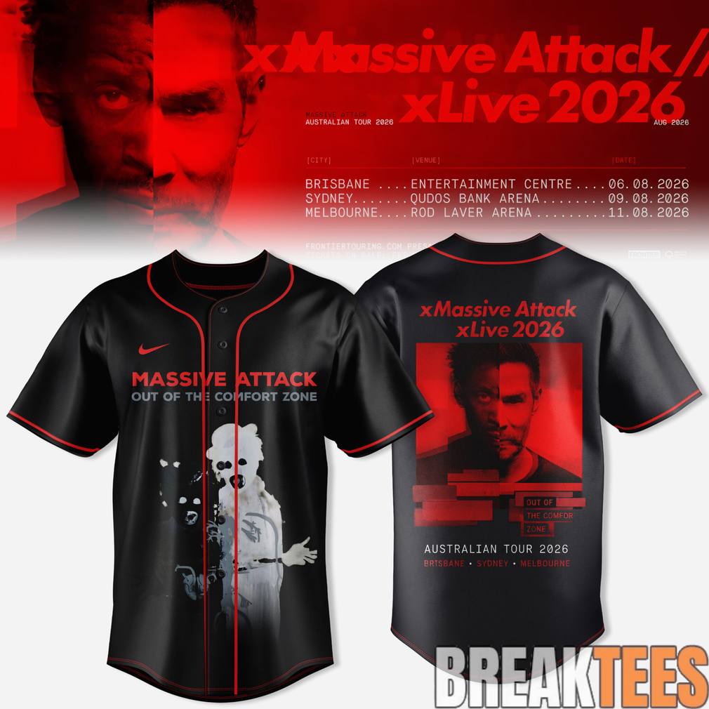 Massive Attack x Live 2026 Tour Special Baseball Jersey baseball jersey product view 2
