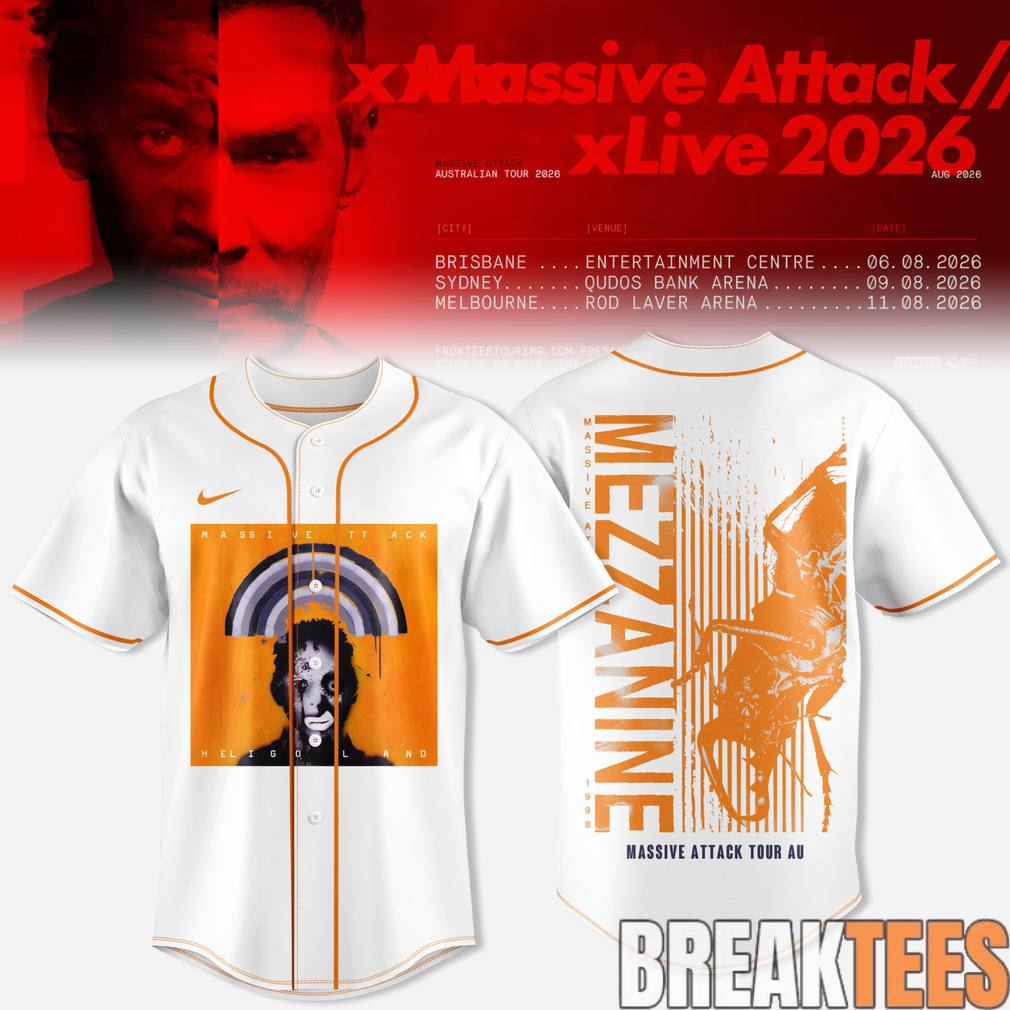 Massive Attack x Live 2026 Tour Special Baseball Jersey baseball jersey product view 3
