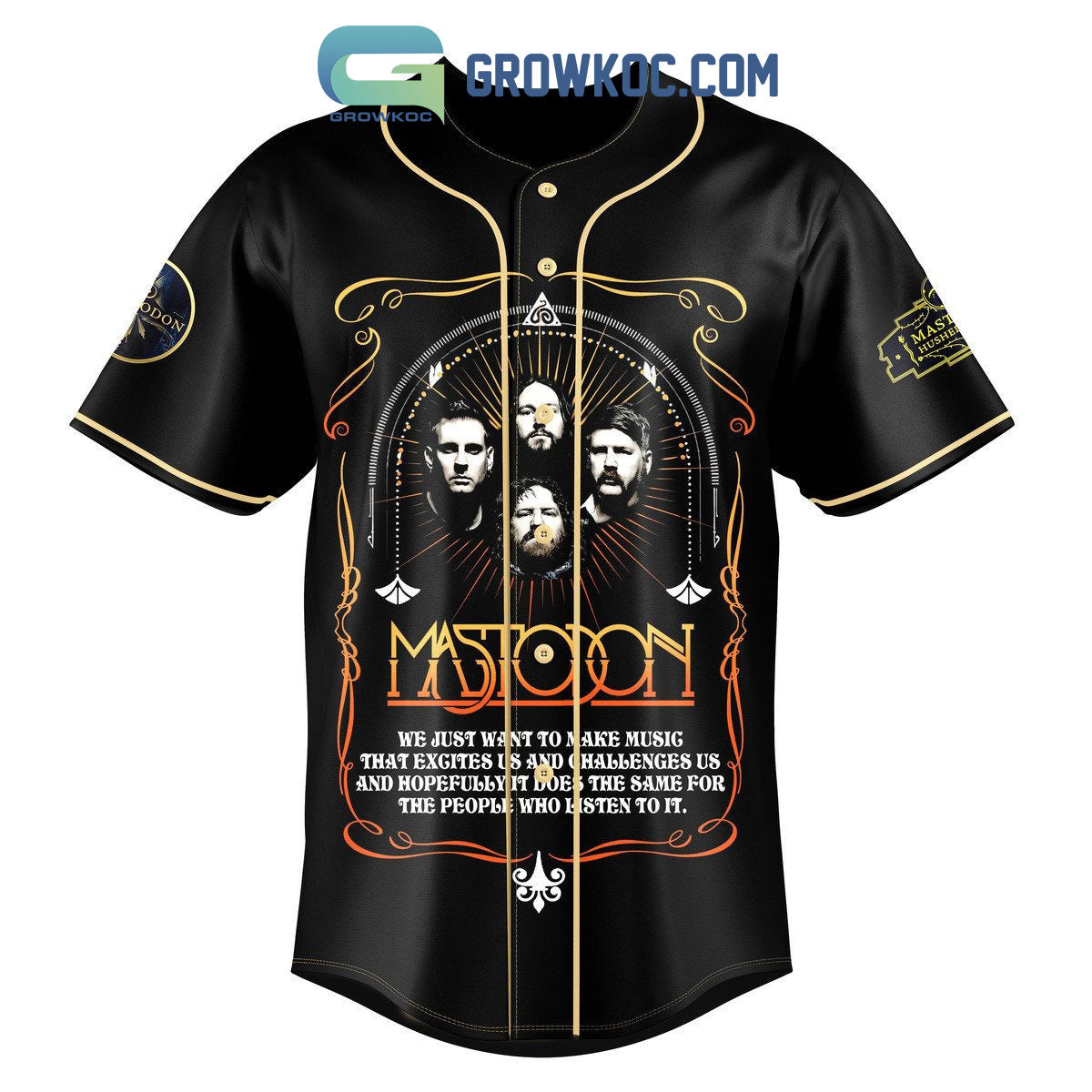 Mastodon American Heavy Metal Band Personalized Baseball Jersey baseball jersey product view 2