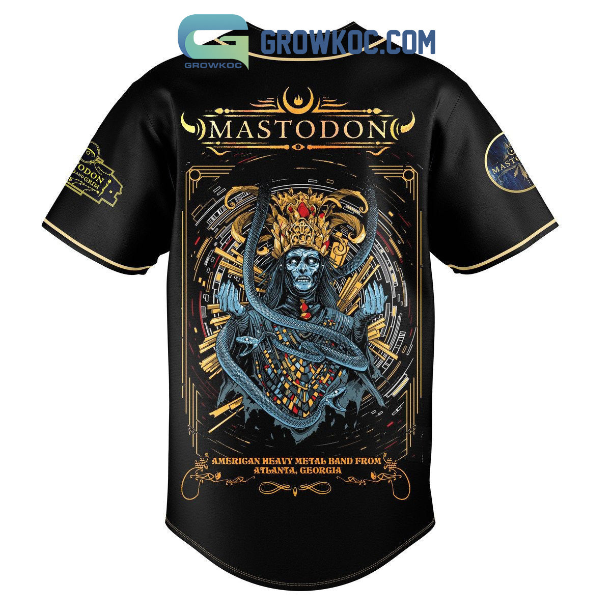 Mastodon American Heavy Metal Band Personalized Baseball Jersey baseball jersey product view 3