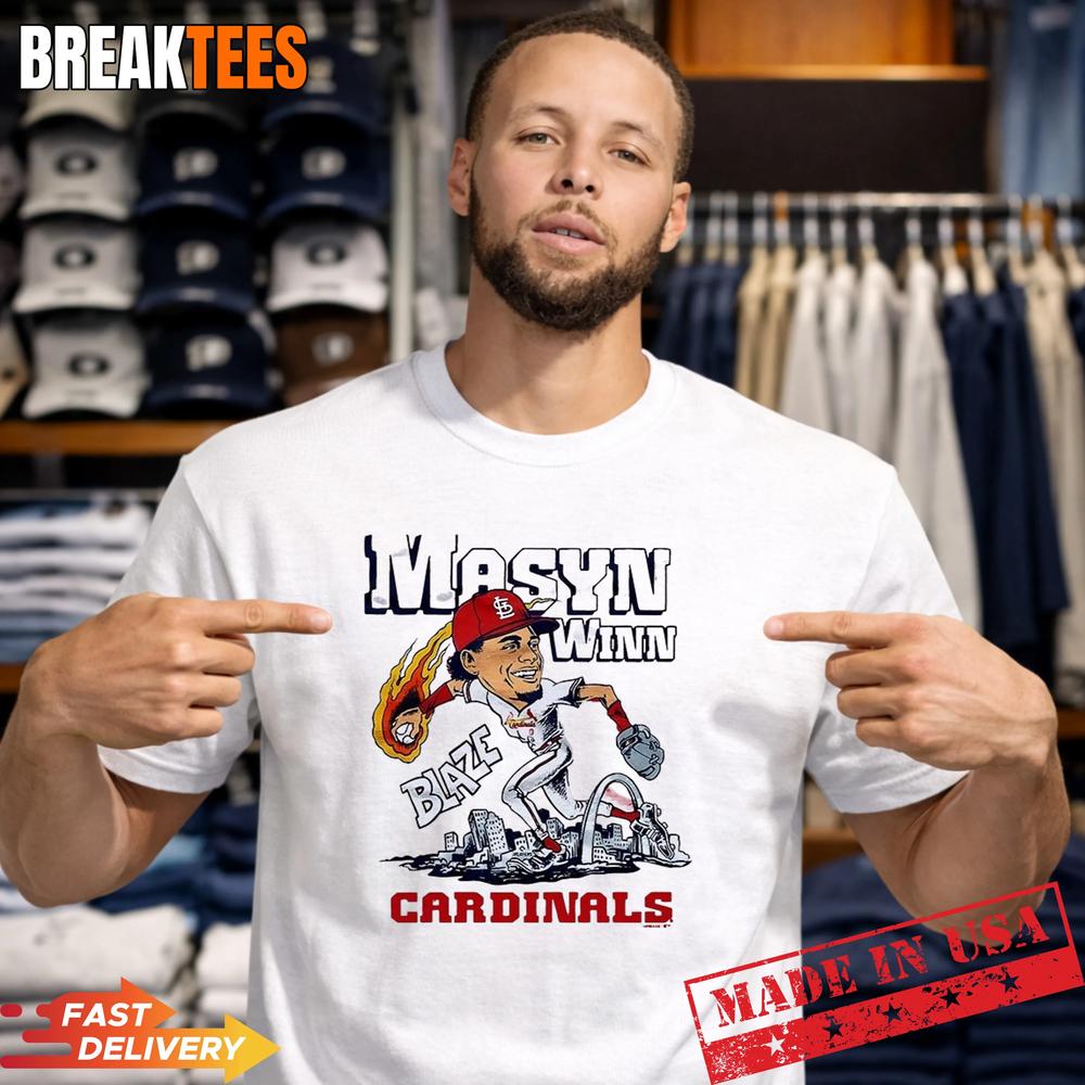 Masyn Winn St Louis Cardinals baseball Blaze Caricature Shirt Unisex T-shirt, Sweatshirt, Hoodie, Long Sleeve Tee - T-Shirt, Sweatshirt, Hoodie