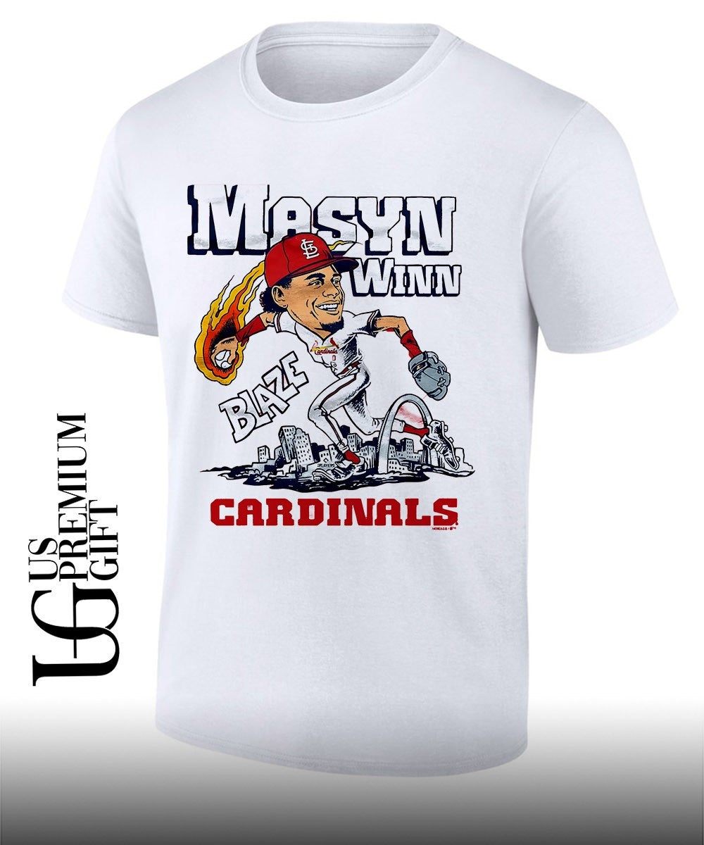 Masyn Winn St. Louis Cardinals baseball Blaze caricature signature shirt Unisex T-shirt, Sweatshirt, Hoodie, Long Sleeve Tee - T-Shirt, Sweatshirt, Hoodie