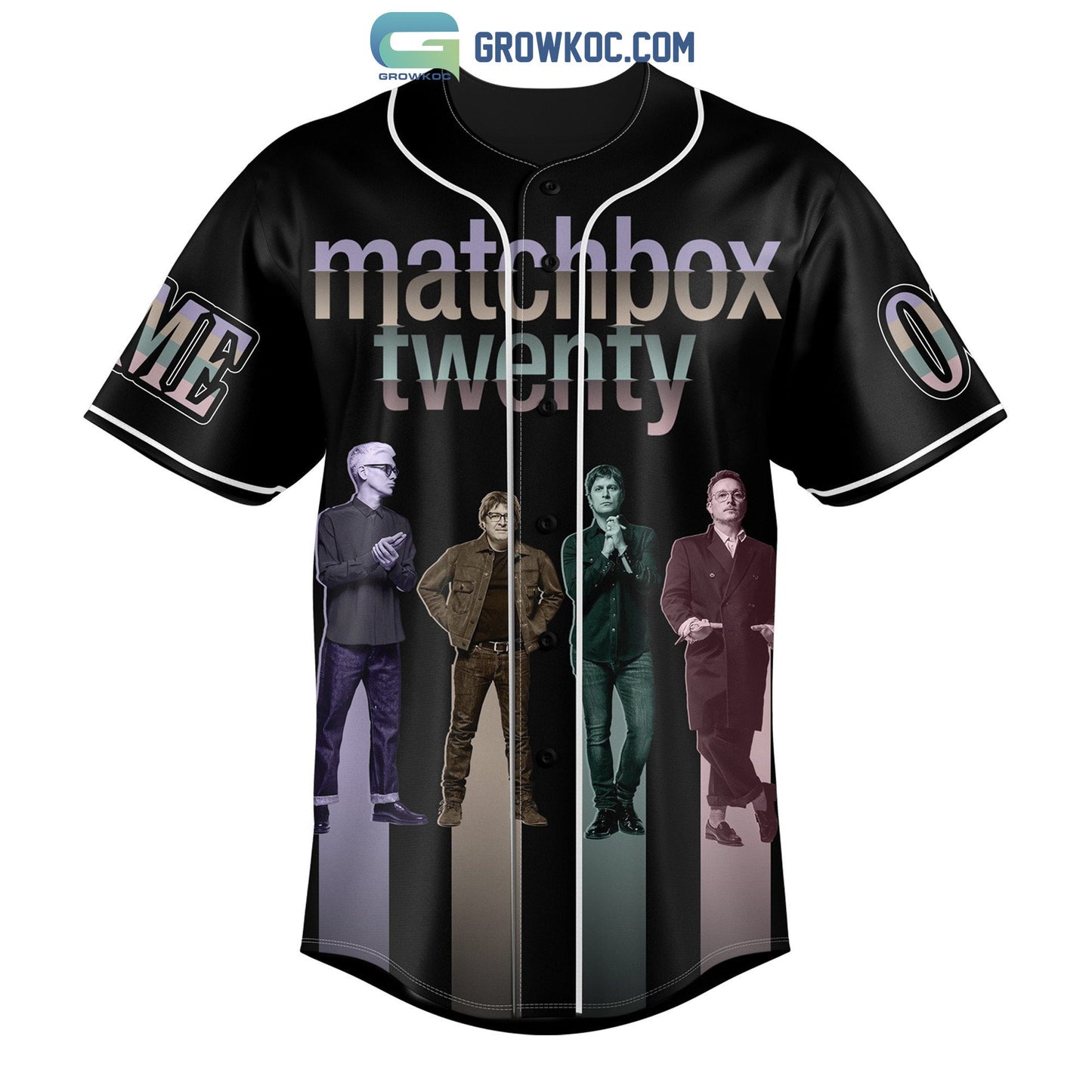 Matchbox Twenty 2023 Slow Dream Tour Personalized Baseball Jersey baseball jersey product view 2