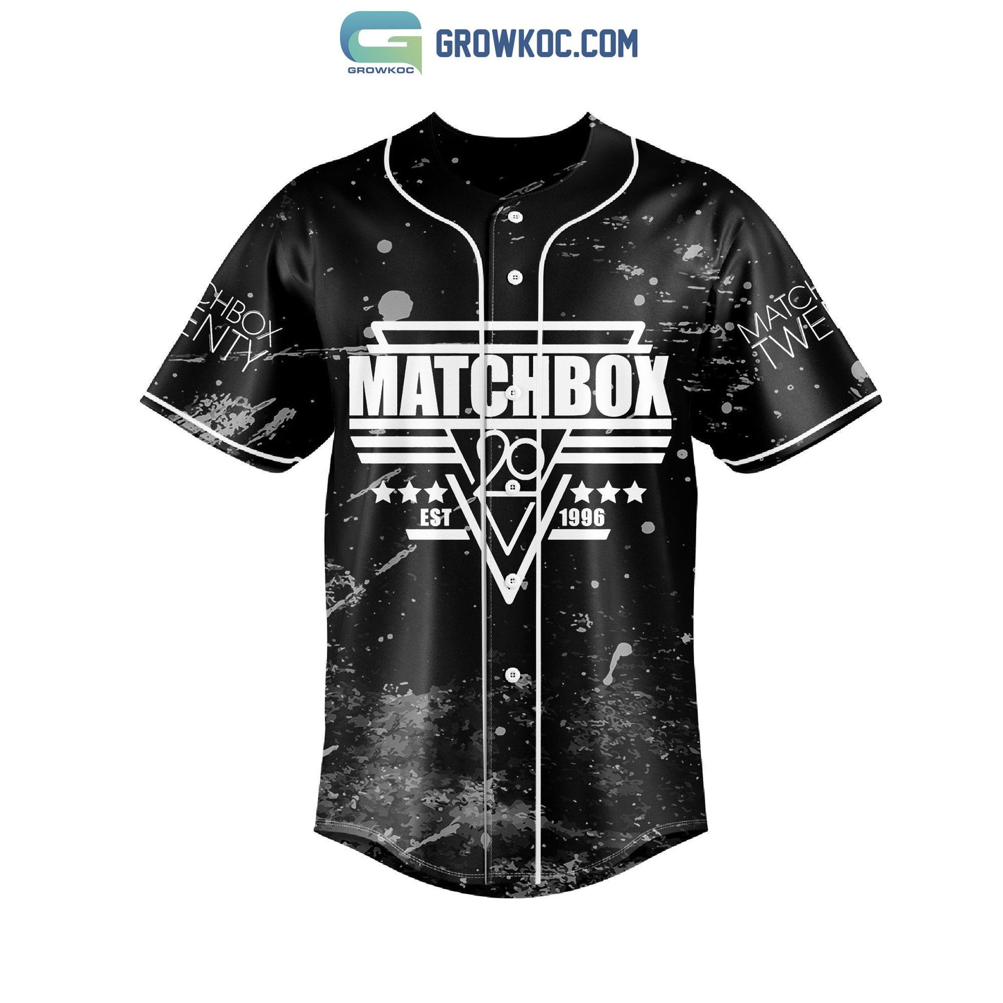 Matchbox Twenty EST 1996 Baseball Jersey baseball jersey product view 2