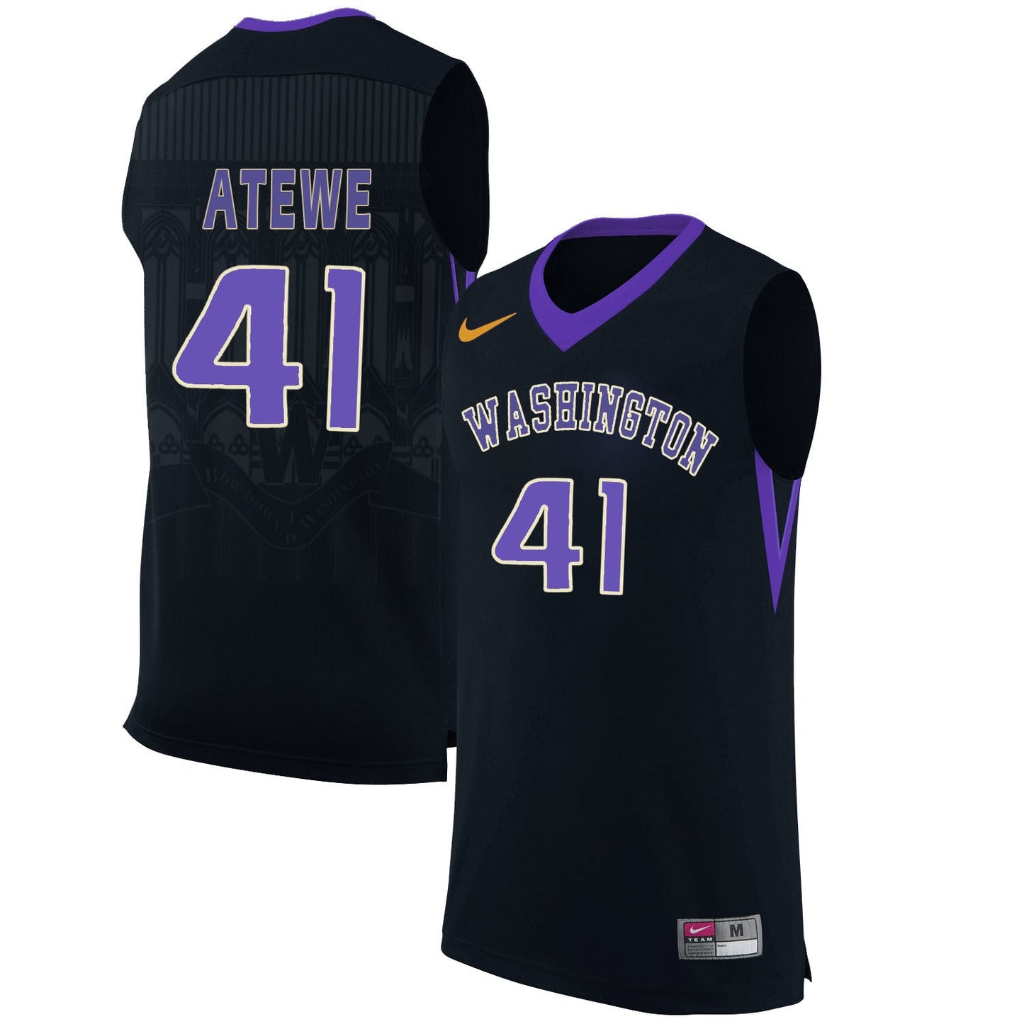 Matthew Atewe 41 Black College Football Jersey football jersey product view 1