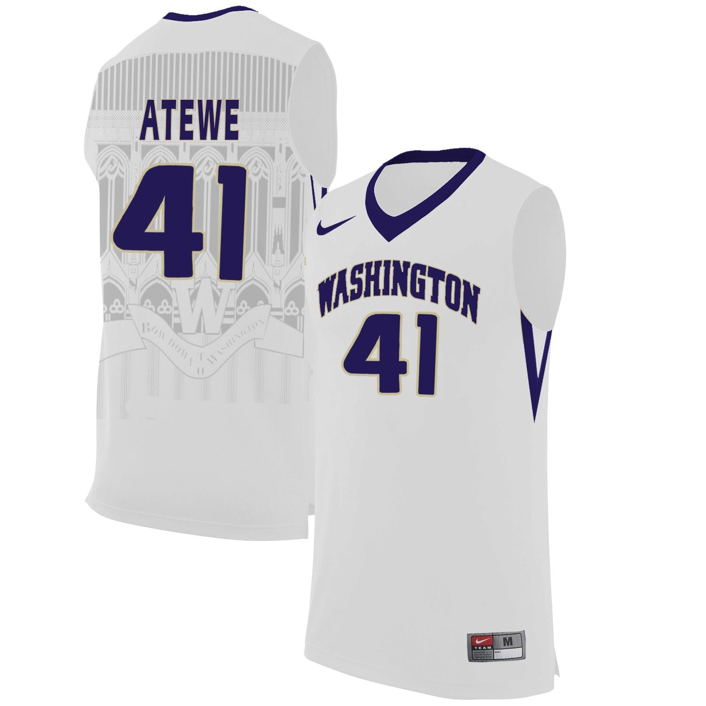 Matthew Atewe 41 White College Football Jersey football jersey product view 1