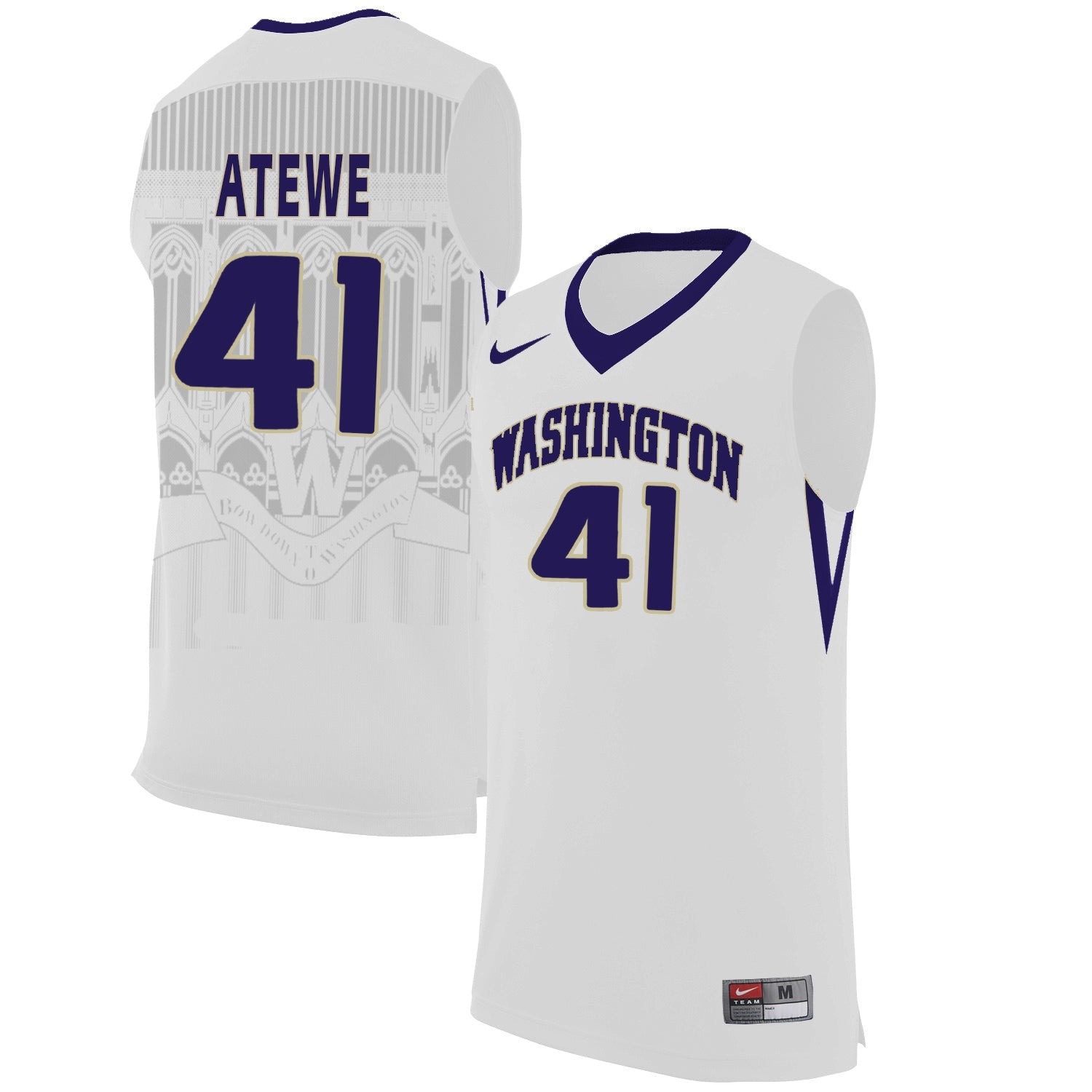Matthew Atewe 41 White College Football Jersey football jersey product view 1