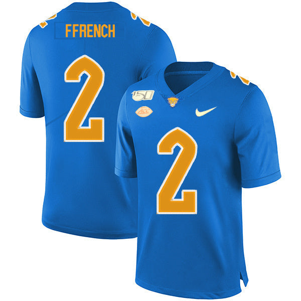 Maurice Ffrench 2 Blue College Football Jersey football jersey product view 1