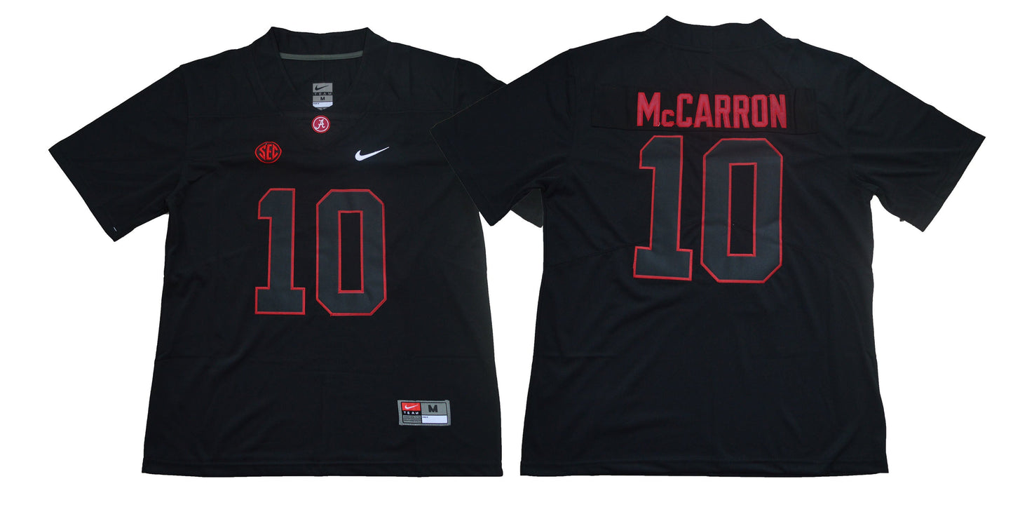 McCARRON 10 Legend Lights Out College Football Jersey football jersey product view 1