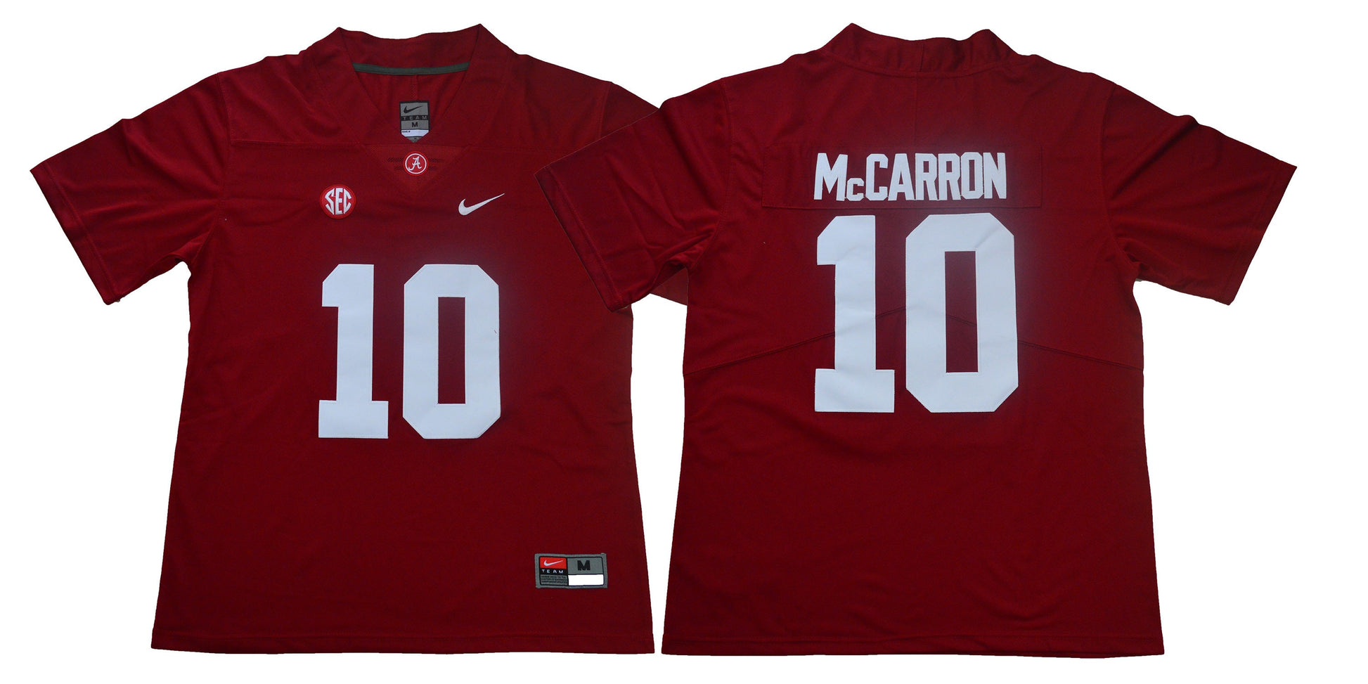 McCARRON 10 Legend Red College Football Jersey football jersey product view 1