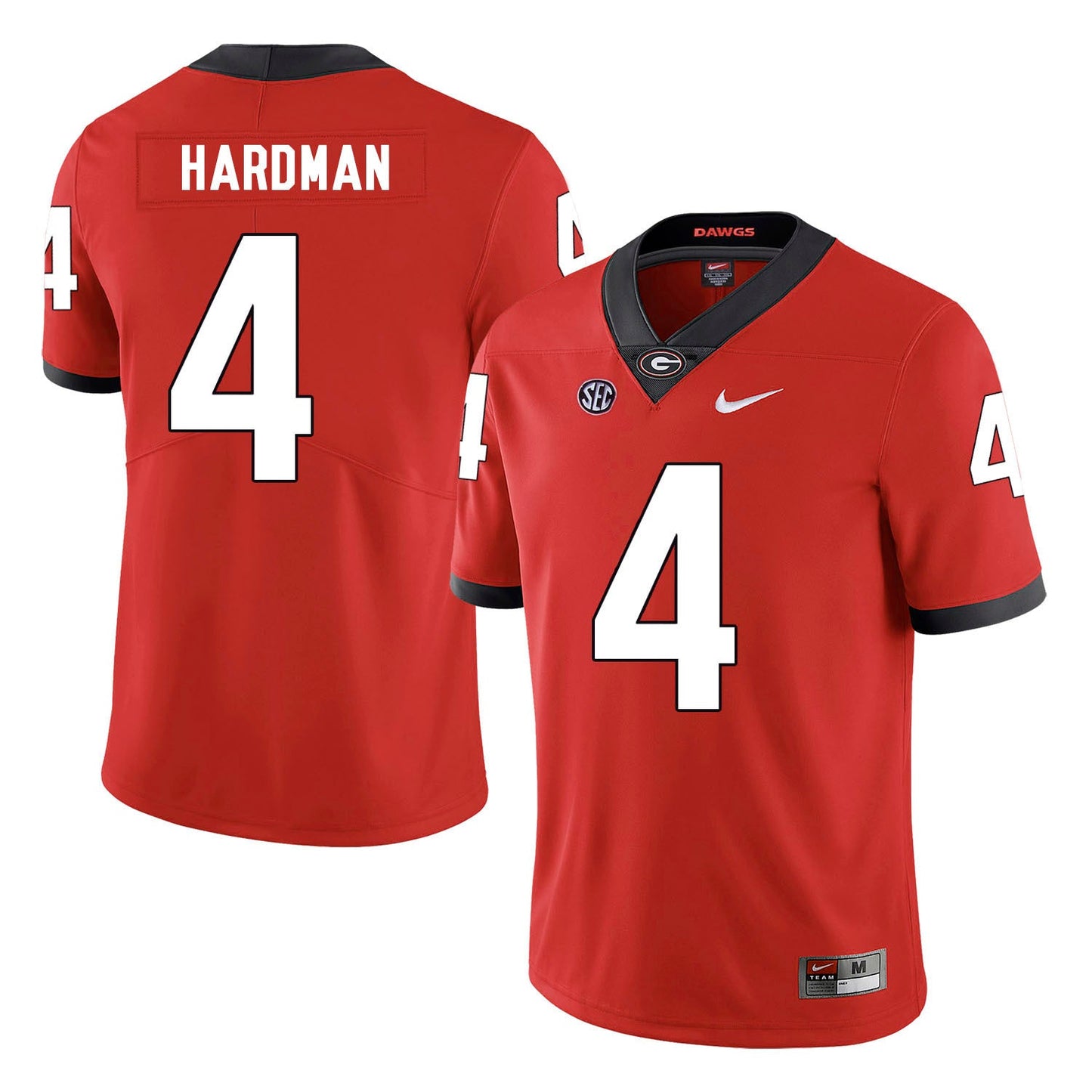 Mecole Hardman 4 Red College Football Jersey football jersey product view 1