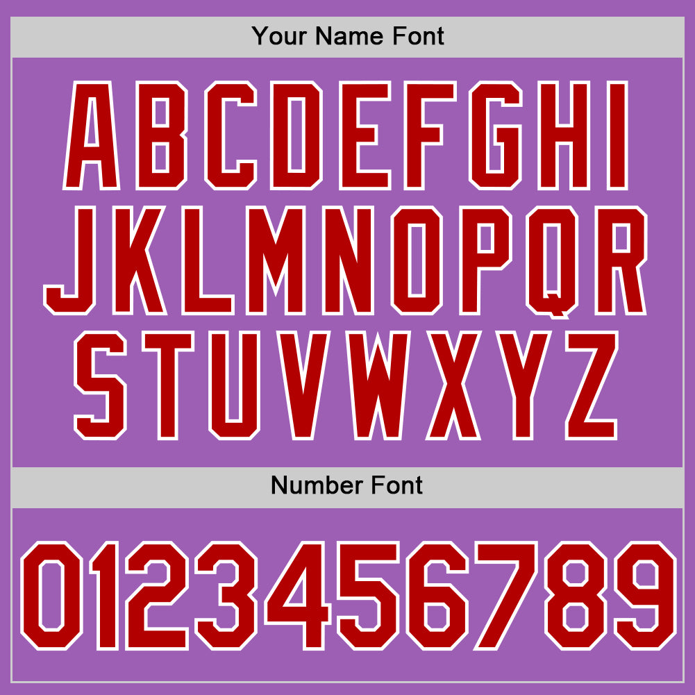 Custom Medium Purple Red-White Authentic Baseball Jersey baseball jersey product view 5