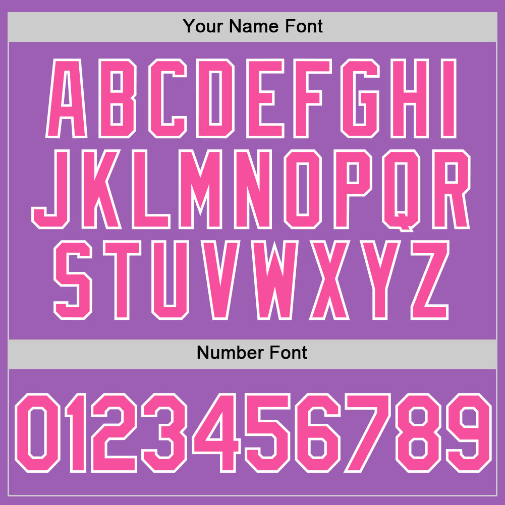 Custom Medium Purple Pink-White Authentic Baseball Jersey baseball jersey product view 5