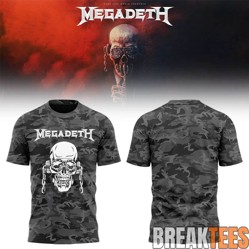 Megadeth European Dates for Their 2026 Farewell Tour Skull Shirt Unisex T-shirt, Sweatshirt, Hoodie, Long Sleeve Tee - T-Shirt, Sweatshirt, Hoodie