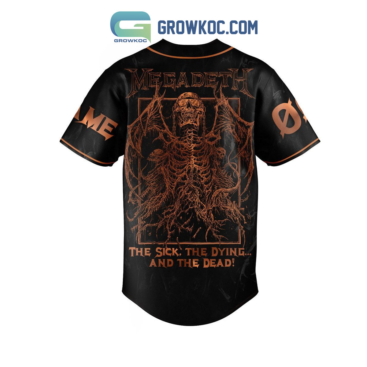Megadeth The Sick The Dying And The Dead Personalized Baseball Jersey baseball jersey product view 3
