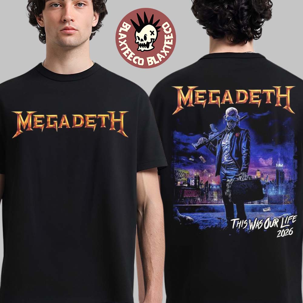Megadeth This Was Our Life 2026 Latin America Tour Merch Gangster Vic Two Sided T-Shirt Hoodie - T-Shirt, Sweatshirt, Hoodie