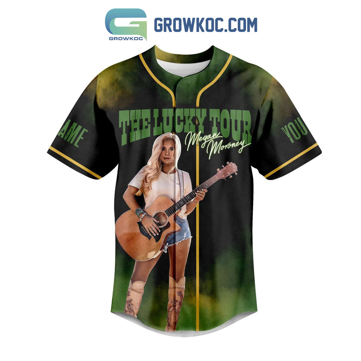 Megan Moroney The Lucky Tour Personalized Baseball Jersey baseball jersey product view 3