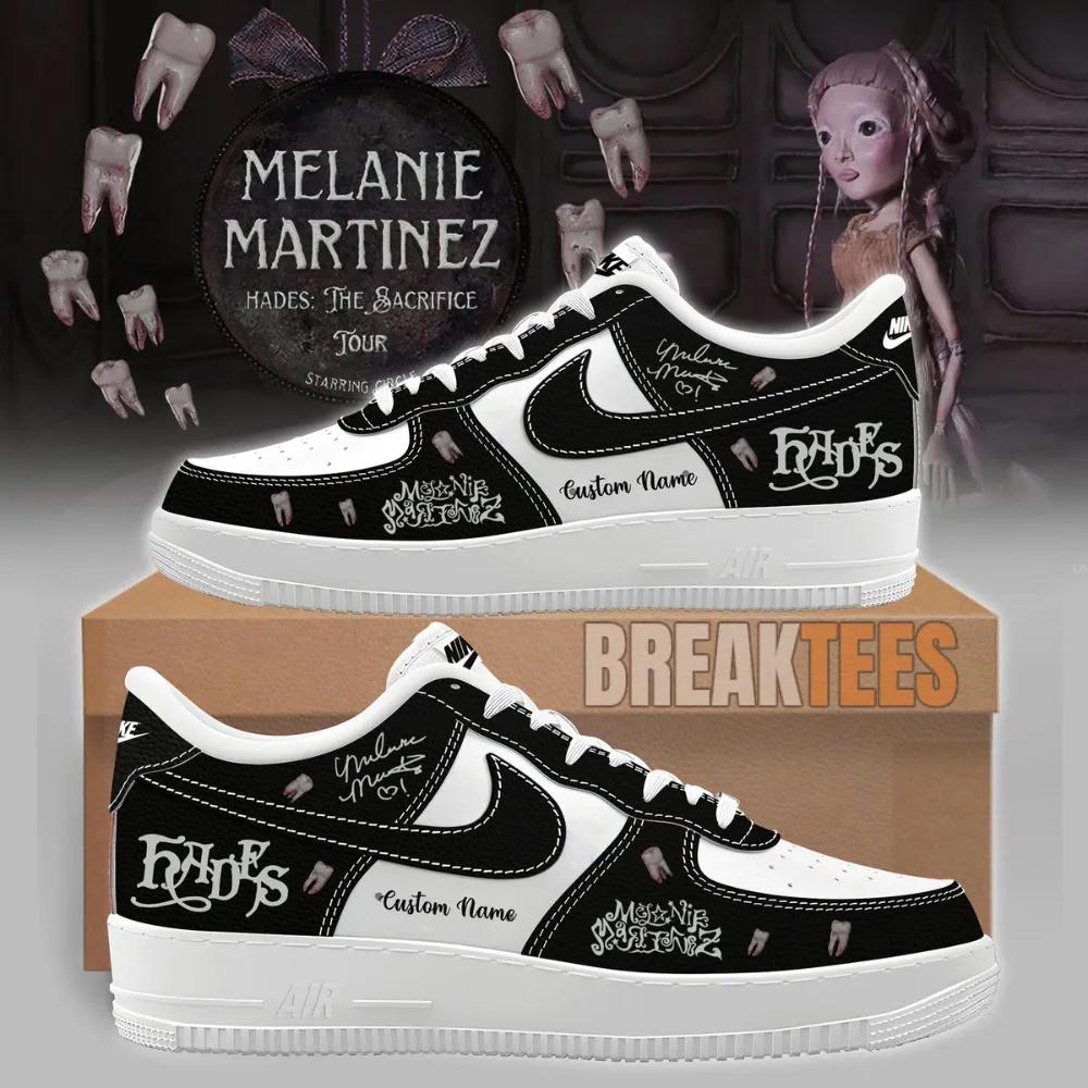 Melanie Martinez x HADES THE SACRIFICE TOUR 2026 Air Force 1 Black Shoes Unisex T-shirt, Sweatshirt, Hoodie, Long Sleeve Tee - T-Shirt, Sweatshirt, Hoodie